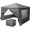 Záhradný altánok 4 steny 3x3 m - sivá