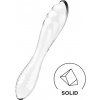 Satisfyer Dazzling Crystal 1 - obojstranné sklenené dildo - číre