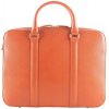 John & Paul Kožená taška na notebook John & Paul - koňaková