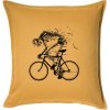 Cyklo kostra - Vankúš 50x50 - 50x50 - Vrátane výplne ( Zlatožltá )