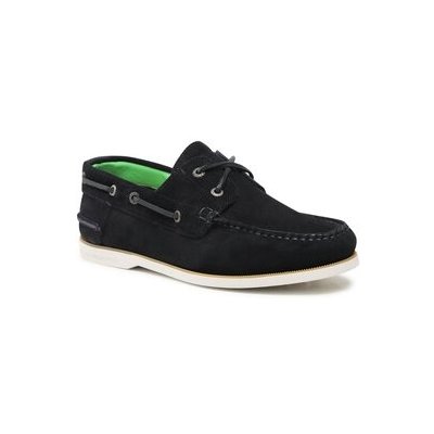 Tommy Hilfiger Poltopánky Th Boat Shoe Core Suede FM0FM04505 Tmavomodrá