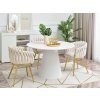 CatN Okrúhly jedálenský stôl EDMONTON biely 120 cm