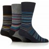 Pánske 3 páry bavlnené ponožky Gentle Grip MICRO STRIPES bez gumičiek