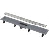 Alcadrain Odtokové žľaby - Sprchový žľab Simple 55 cm, s okrajom pre perforovaný rošt, vrátane roštu, nerezová mat APZ10-550M