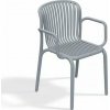 Lazy Momo Stolička s opierkami rúk BRENE 575x530x825 mm Sivá