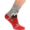 Ponožky VIANOCE Červeno-sivé