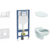 Geberit Duofix - Set predstenovej inštalácie, klozetu Alpha a dosky, tlačidlo Sigma30, biela/chróm SANI11CD3128