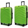 ROWEX Veľký a stredný cestovný kufor s TSA zámkom ROWEX AERO 2v1 Farba: Zelená 56x38x23 cm, 66x45x26 cm, 76x50x30 cm POLYPROPYLEN