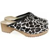 Dámske kožené dreváky ZEBRA1