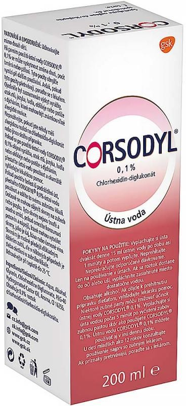 Corsodyl 0,1% 200 ml od 3,87 € - Heureka.sk