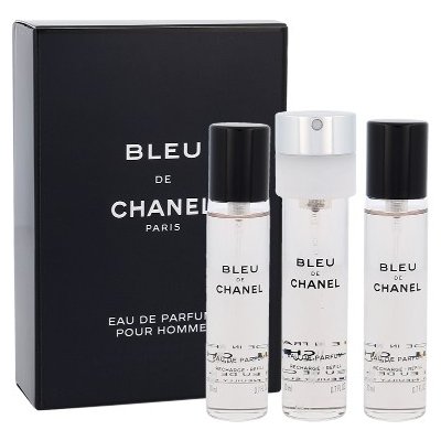 Chanel Bleu de Chanel pánska parfumovaná voda (3 x 20 ml) náplne 60 ml