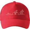 EKG triatlon - Šiltovka 5P - Univerzálna veľkosť ( Červená )