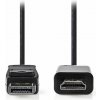 NEDIS kabel DisplayPort - HDMI/ zástrčka DisplayPort - zástrčka HDMI/ černý/ bulk/ 3m CCGL37100BK30