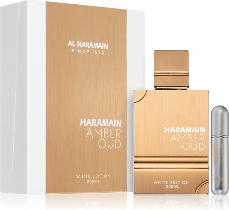 Al Haramain balzamber Oud Blue Edition EDP 200 ml + Al Haramain balzamber Oud Blue Edition plniteľný rozprašovač parfémov darčeková sada