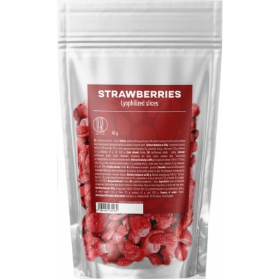 BrainMax Pure Lyophilized Strawberry Slices Lyofilizované jahody plátky 45 g