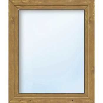 ARON Plastové okno jednokrídlové Basic biele/zlatý dub 750 x 1000 mm DIN ľavé