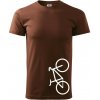 Bicykel na výšku - Klasické pánske tričko vyššej gramáže - S ( Čokoládová )