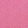 Bavlnené plátno ružové s červenými bodkami, š.150