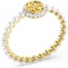 Guess Módny pozlátený prsteň s perličkami Tiny Pearly JUBR05522JWYG 52 mm