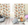 Biante Detský bavlnený záves Sandra SA-710 Kapybary na krémovom 150x260 cm