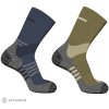 Salomon X ULTRA ACCESS ponožky, 2 páry, gothic olive/grisaille S