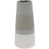 OBAL VÁZA KERAMIKA 12.5*12.5*27.5 ŠEDOBIELY