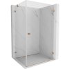 MEXEN/S - Lunar-B sprchovací kút dvere krídlové pravá 85 x 80, transparent, meď kartáčovaná 832-085-080-65-00-P