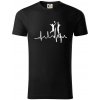 EKG volejbalistky - Tričko z organickej bavlny - 2XL ( Čierna )