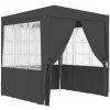 Profesionálny párty stan+bočné steny 2,5x2,5m, antracit 90 g/m²
