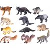 MAXITOY Lesní zvířátka, velikost 13 - 16 cm, 12 kusů, 12 druhů, naučný set