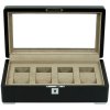 Rothenschild RS-3420-4-BL-TAN box na hodinky černý s béžovým sametem