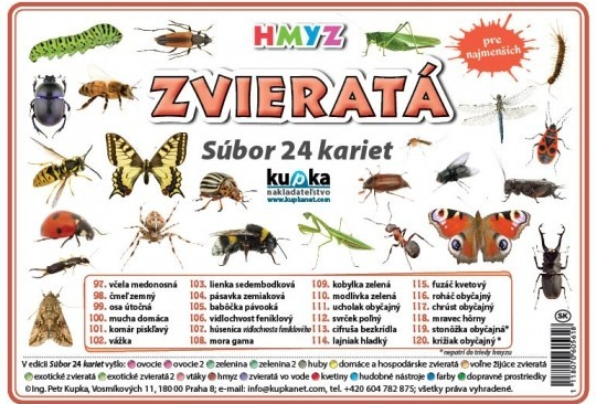 Súbor 24 kariet zvieratá hmyz od 2,7 € - Heureka.sk