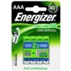 Energizer Nabíjacie mikroceruzková AAA Ready to Use 4ks v balenie - Universal 500mAh NiMH 1,2V - originálny