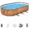 Bestway Bazén Power Steel Comfort Jet 6,1 x 3,66 x 1,22 m set vrátane príslušenstva 56719