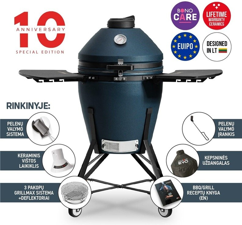 Kamado Bono MEDIA EVO 22, modrý, 79 cm