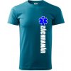 Nápis Záchranár + hviezda - Klasické pánske tričko vyššej gramáže - 3XL ( Tmavý tyrkys )