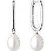Gaura Pearls Stříbrné náušnice s bílou řiční perlou Shannon, stříbro 925/1000 SK20460EL/W Bílá