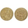 Mincovna Dukát Zlatý dukát Karla IV., císařská ražba (1355), replika (leštěná mosaz,21 mm)