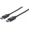 MANHATTAN Hi-Speed USB-C kábel, Type-C Male to Type-C Male, 0, 5 m, čierny 354868