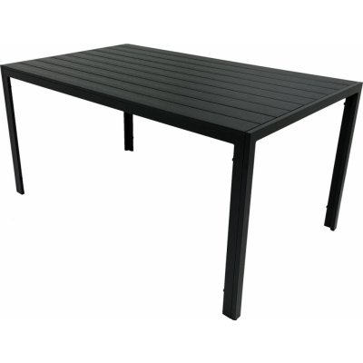 Kontrast Záhradný kovový stôl ALLEN 150 x 90 x 74 cm čierny