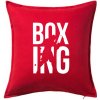 Nápis Boxing - Vankúš 50x50 - 50x50 - Vrátane výplne ( Červená )