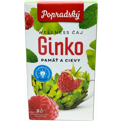 Popradský Wellness čaj ginko pamäť a prekrvenie 18 x 1,5 g od 1,49 € -  Heureka.sk