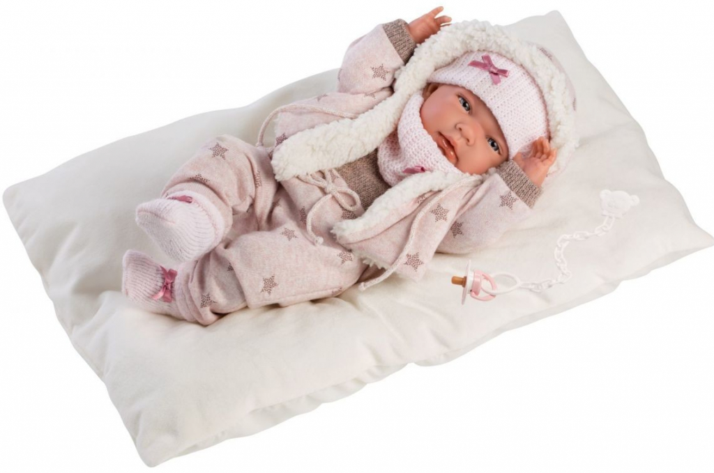 Llorens 73882 NEW BORN HOLČIČKA realistická miminko s celovinylovým tělem 40 cm