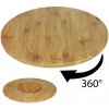 TOPFANN PL800518-03 Bambusová doska na krájanie, servírovacia doska, otáčacia, 35x1,2cm