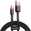 Baseus CAMKLF-H91 Cafule Cable odolný nylonový USB / micro USB 2A, 3m, černo-červený