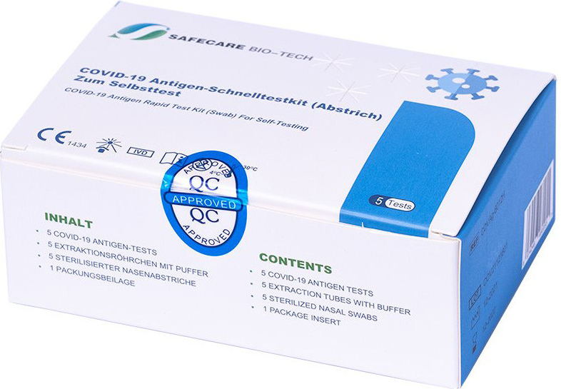 Safecare Biotech Hangzhou COVID19 Antigen Rapid Test Kit Swab for Self