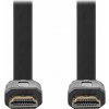 NEDIS High Speed HDMI 2.0 kabel s ethernetem/ 4K@30Hz/ zlacené konektory HDMI-HDMI/ plochý/ černý/ bulk/ 2m CVGL34100BK20
