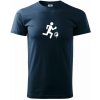 Orientačný beh muž-žena - Klasické pánske tričko vyššej gramáže - 2XL ( Tmavomodrá (veľmi tmavá - skoro čierna) )