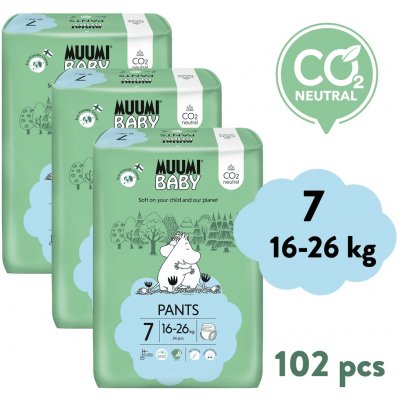 Muumi Extra Large 16-26 kg size 7 eko 102 ks