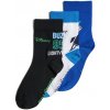 Detské vysoké funkčné ponožky adidas BUZZ SOCKS 3PP K čierne H44306 - KXL